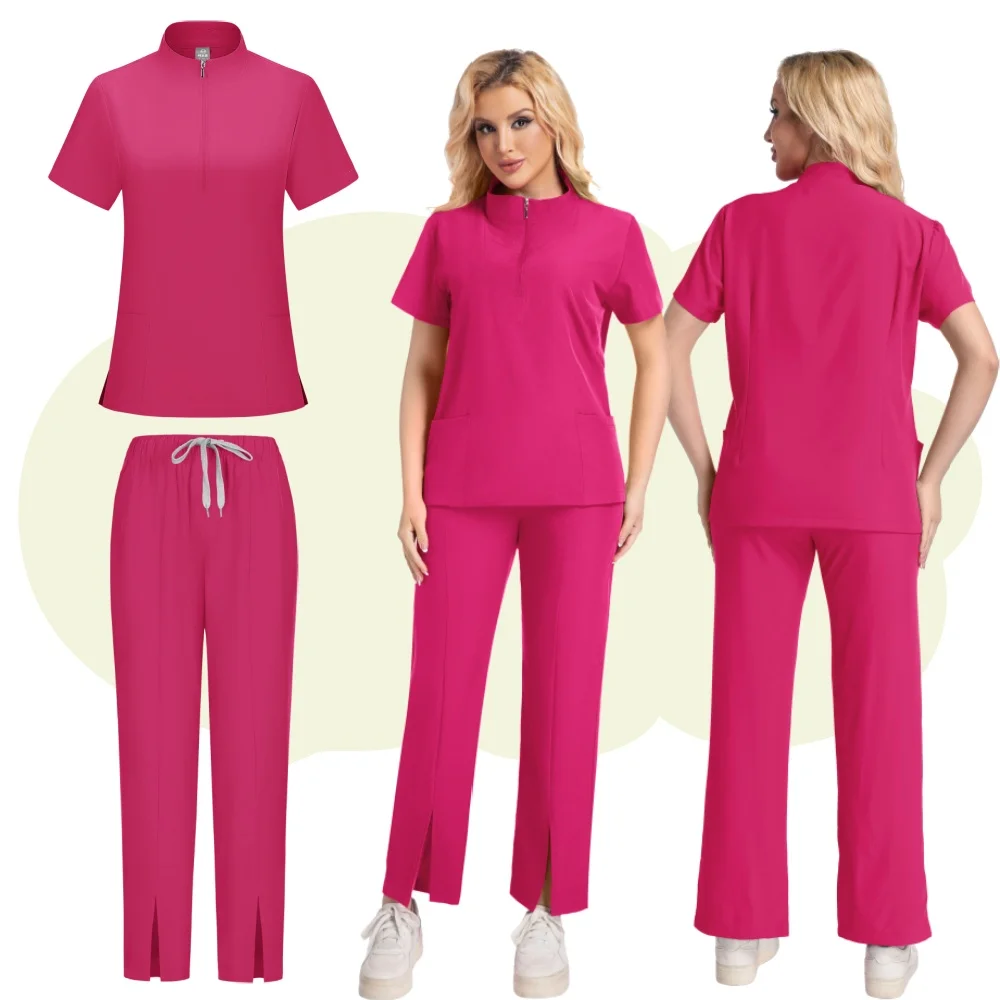 Nursing Scrubs Set Anti-Wrinkle Medical Surgical Gown Wholesale Hospital Scrub Top Doctor Nurse Special Scrub Uniform Men Women