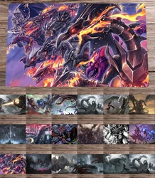 YuGiOh tapete de juego de cartas comerciales de ojos rojos, dragón negro y Conductor definitivo, Tiranno, TCG, CCG, monstruos, alfombrilla de ratón de Anime, 60x35cm