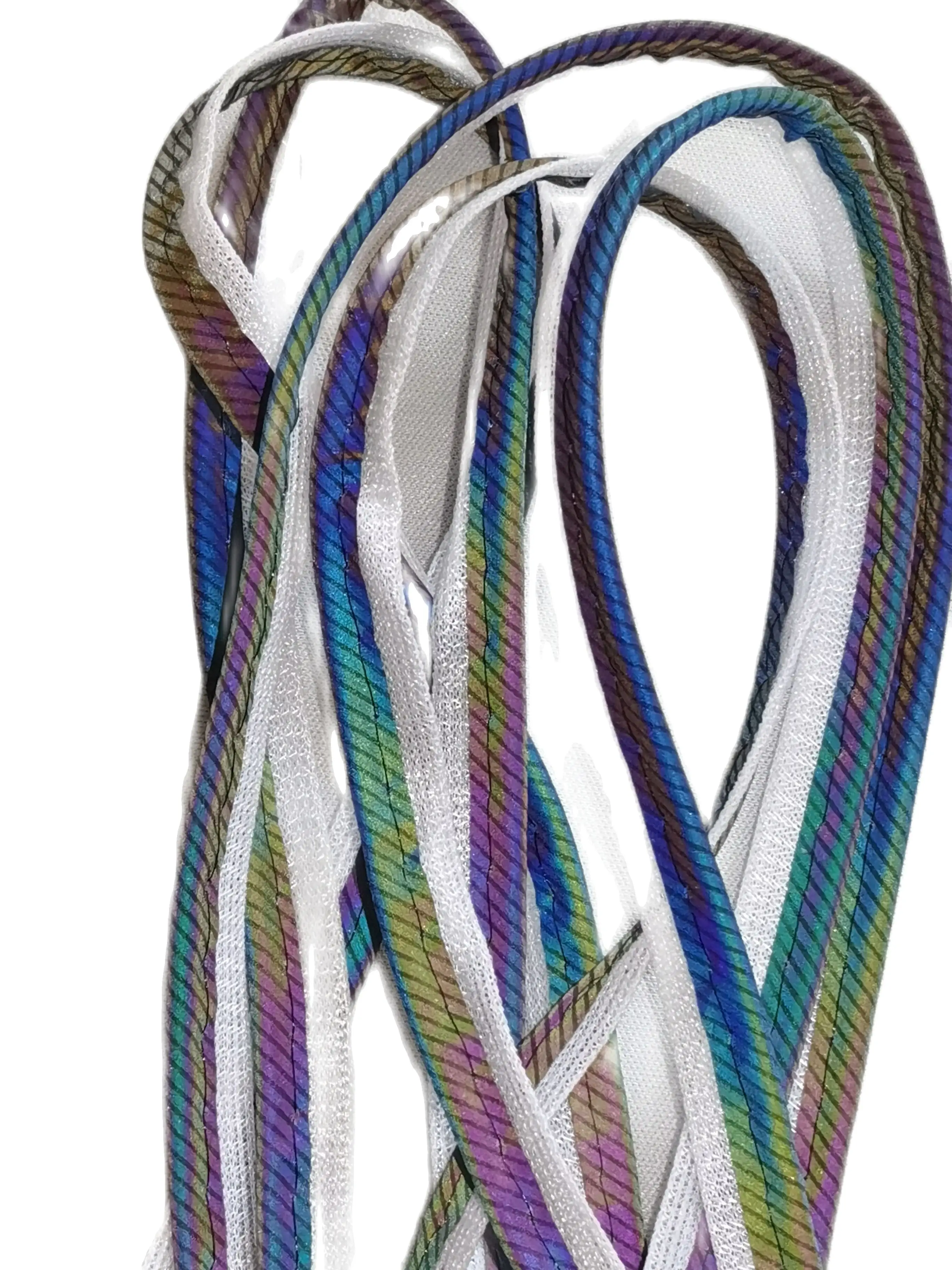 Stripe Rainbow Reflective Piping Colorful Twill Fabric Strip for Edge Covering On Clothes Garment Accessories 5 Meters