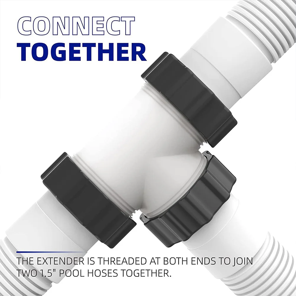 Pool Hose T Splitter Controlling Flow Pool Pump Hose Tee T-Joint Connector Threaded Inlet Pump Adapter for Intex Coleman Pool