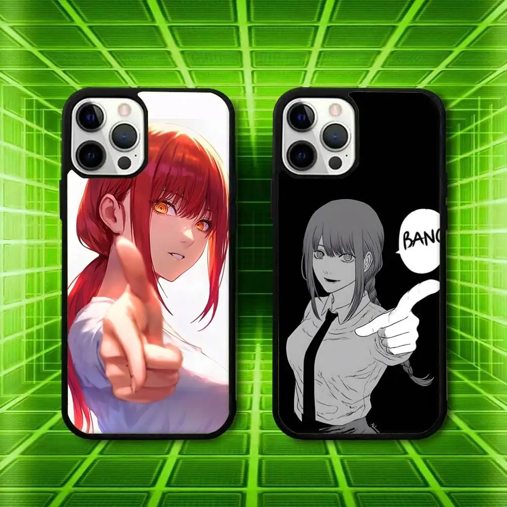 

C-Chainsaw Man Makima Phone Case For iPhone 16,15,14,13,12,11,Pro,Max,Plus,Mini,SE4,E Magnetic Magsafe Wireless Charging