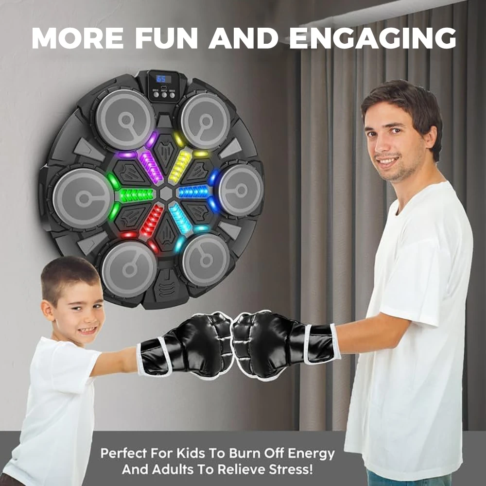 Appareil d'entraînement de boxe mural intelligent avec connexion Bluetooth et musique pour enfants
