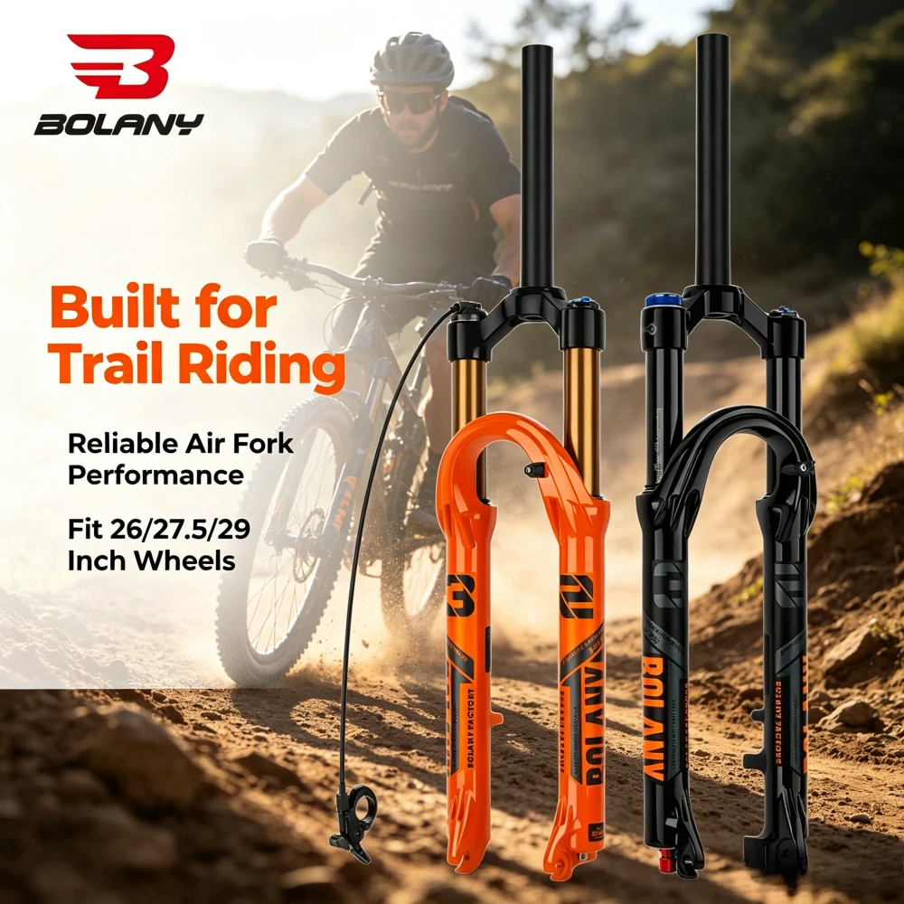 BOLANY MTB Fork 32mm 120mm Air/Oil Dual Lock 26-29