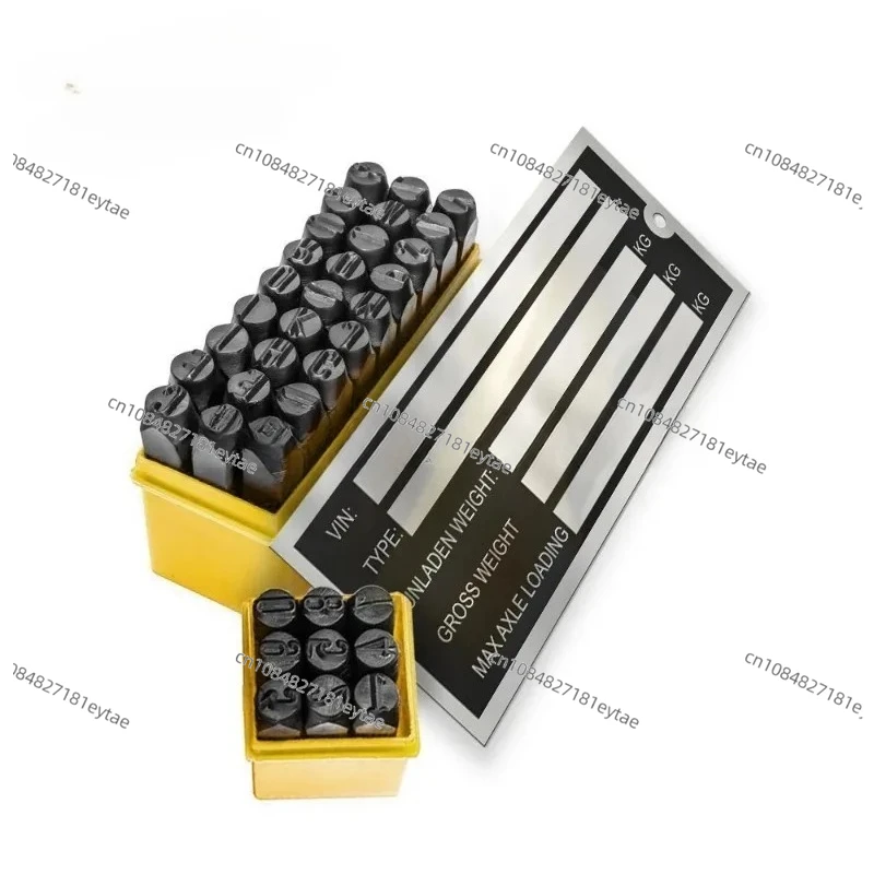

Suitable For Trailer Blank Weight Chassis Plate with 4mm Steel Die Metal Number & Letter Stamp Punch Set