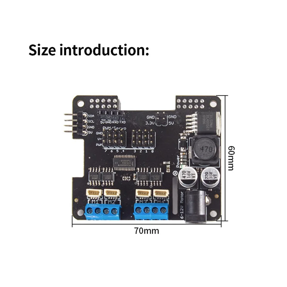 Placa de Expansão Robô para Raspberry Pi 4B e 3, Stepper Motor Hat, Motor de 4 Vias, WiFi, Controle Remoto