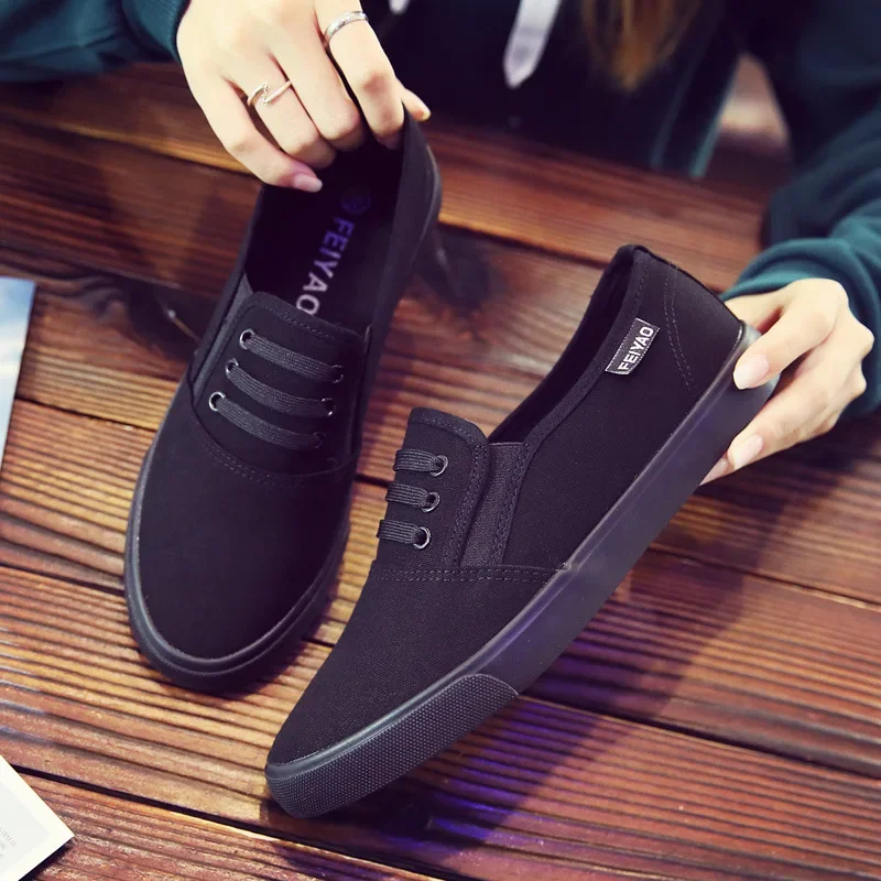 New Casual Canvas Shoes Ladies High-quality Flat White One Pedal Lazy Designer Zapatillas De Deporte Tenis Masculino Sneakers