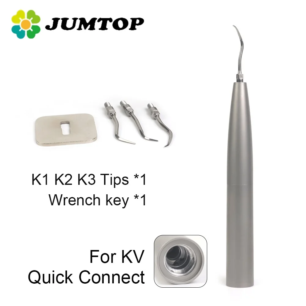JUMTOP Dental Ultrasonic Air Scaler Handpiece with 3 Tips Fit for KAVO Quick Coupling