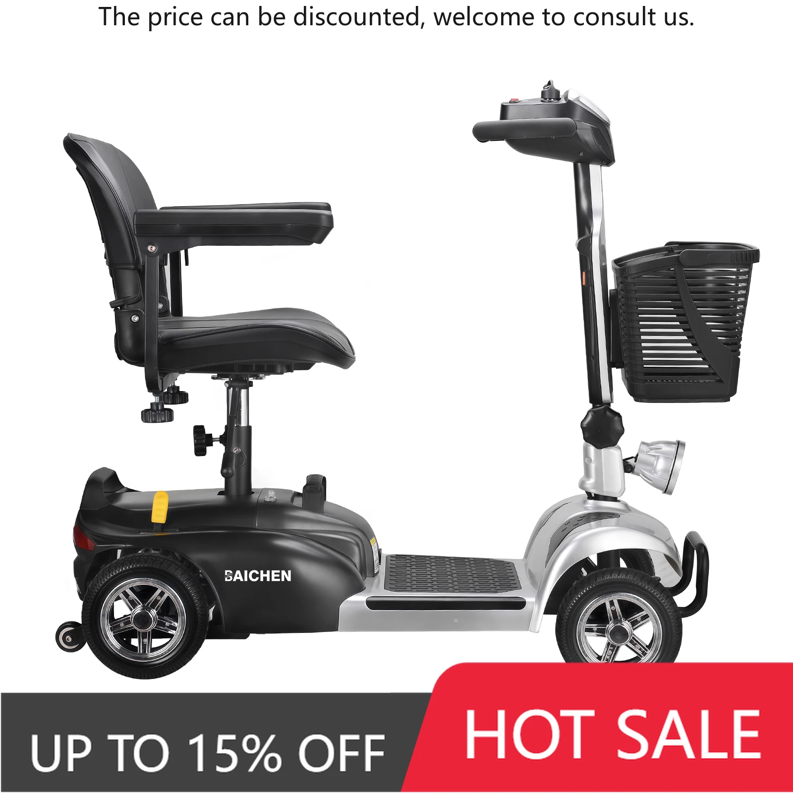 

2025 Hot Sale Intelligent Comfortable Powerful 4 Wheel Electric Mobility Scooter For Elderly Adult Outdoor Use