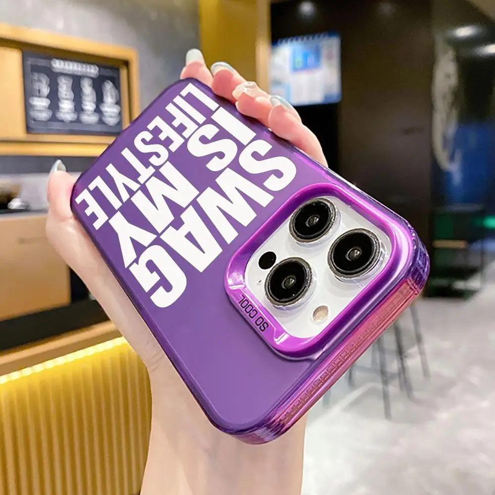 Чехол для телефона с логотипом в стиле хип-хоп, узором в стиле лайфстайл и серебристым корпусом для iPhone 17, 16, 15, 14, 13, 12, 11 Pro Max Plus Чехол для телефона с логотипом в стиле хип-хоп, узором в стиле лайфстайл и серебристым корпусом для iPhone 17, 16, 15, 14, 13, 12, 11 Pro Max Plus