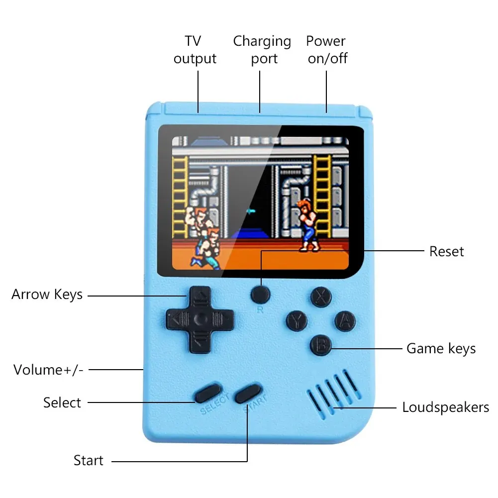 2.4 Inch LCD Screen Retro Video Game Console Built-in 400 In Handheld Portable Game Console Christmas Gift Christmas