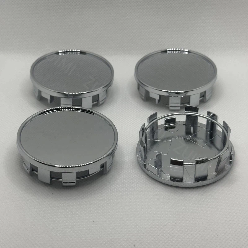 4Pcs/Set 54mm Car Wheels Rim Hub Cap Car Wheel Center Caps Black Silver ABS Plastic Hubcap Dust-proof Covers Auto Accessories