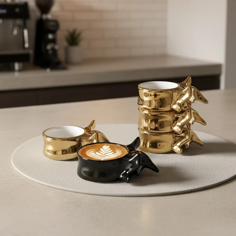 Vertebrate Model Coffee Cup, Ceramic Vase, Flower Arrangement, Pen Holder, Teacup, Drinking Utensils, Room Aesthetic Decoration
