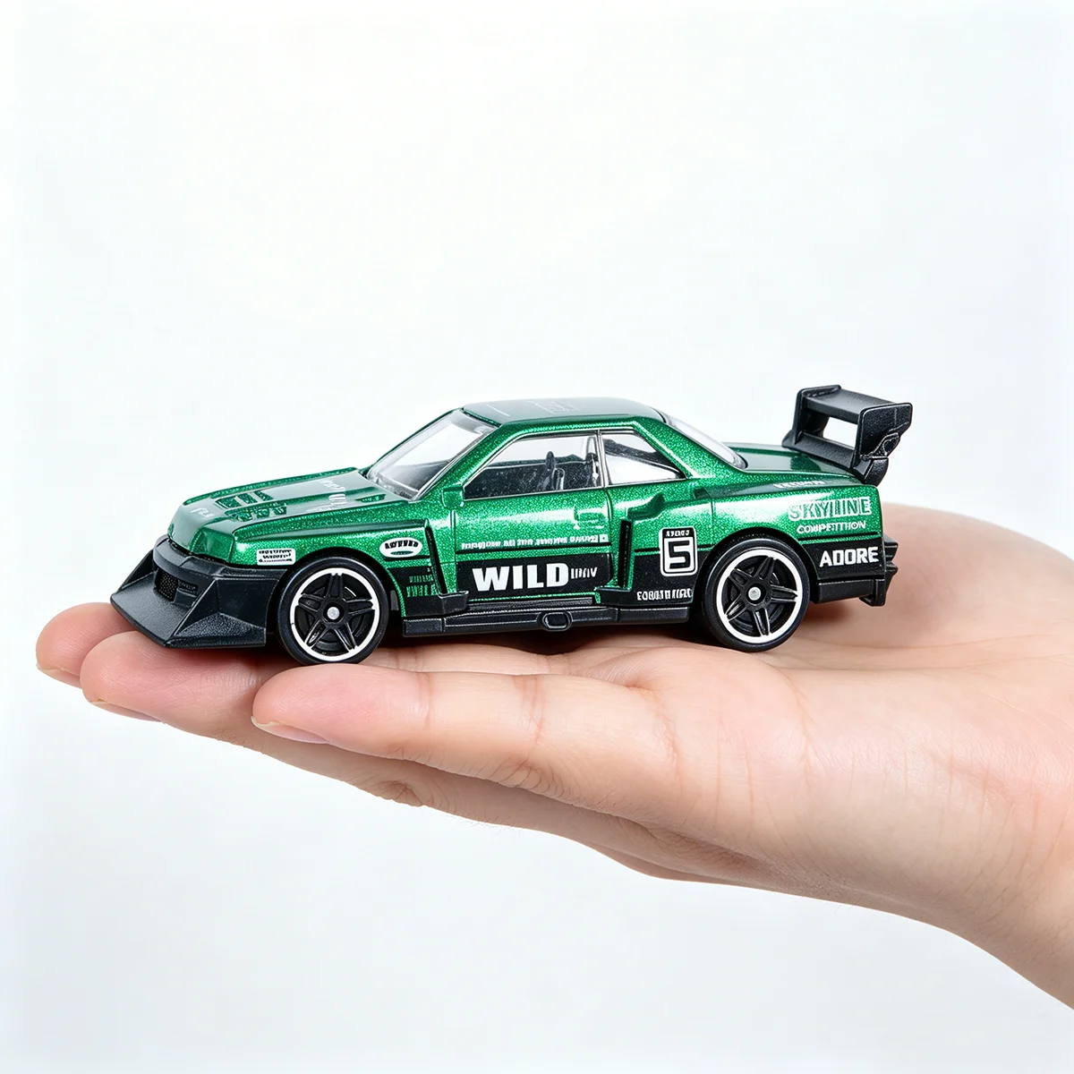 Skyline GT‑R R32 Racing Car, Super Silhouette Drift Coupe Replica, Diecast Alloy Vehicle Model, Collectible Ornament, Open‑Doors