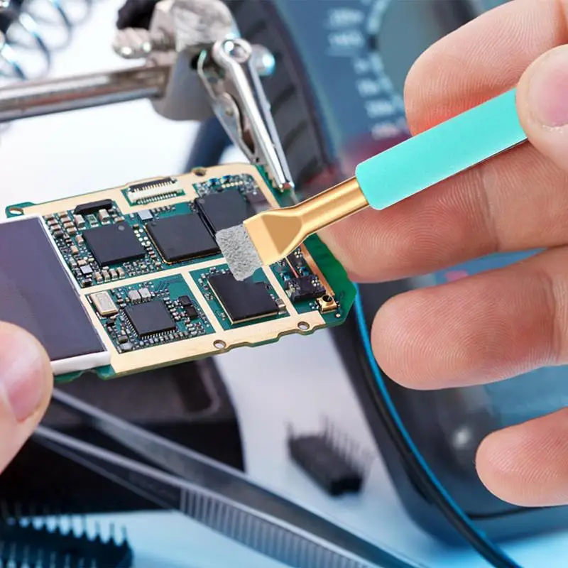 2PCS Motherboard Chip Glue Removal Brush Steel Bristle Brush Anti-Static Bristle Brush For Mobile Phone Pad Cleaning Brush