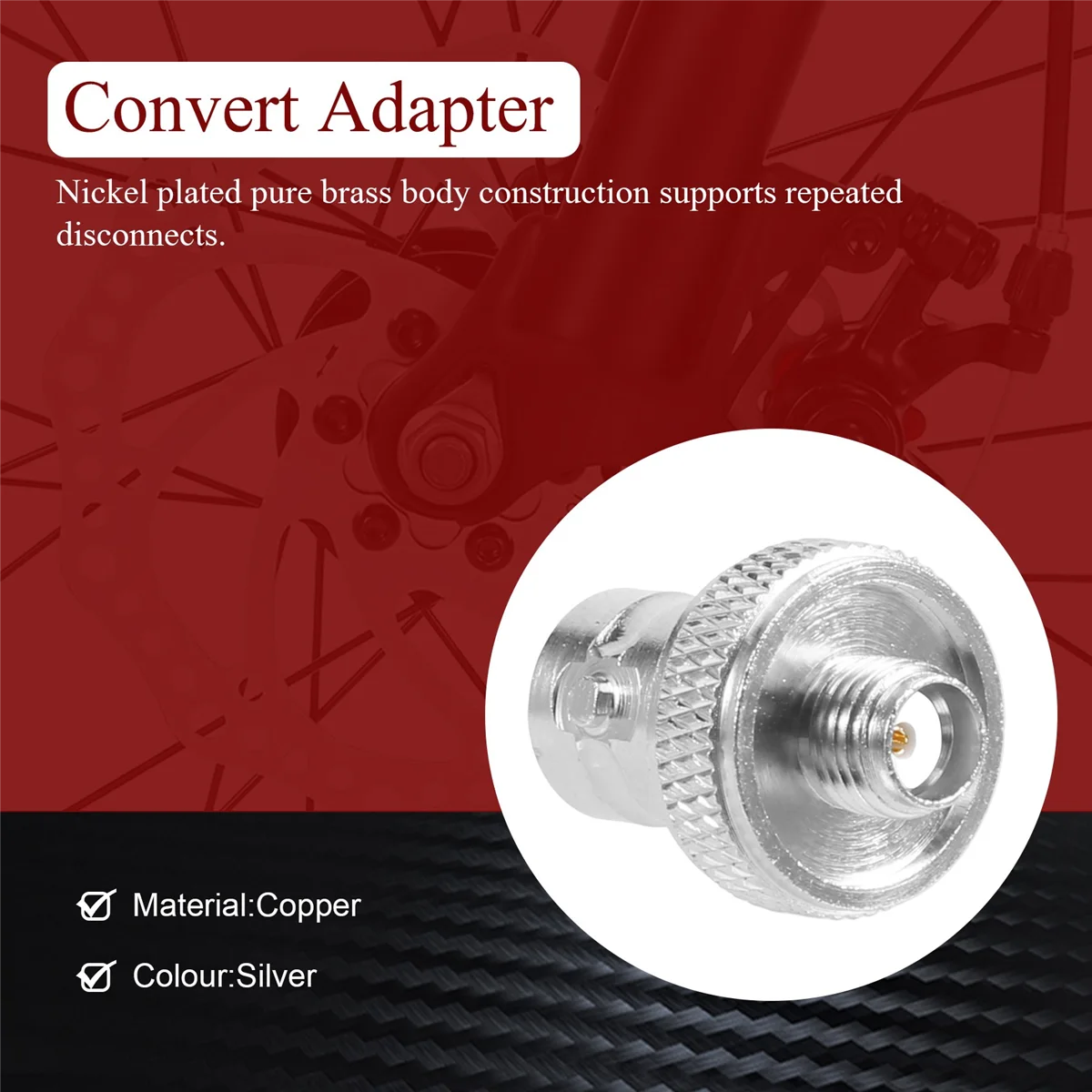 2pcs SMA Female To BNC Female Convert Adapter For Two Way Radio BaoFeng UV-5R FD-880