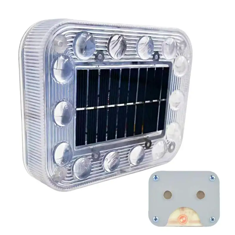 LED Strobe Lights For Car Solar-Powered Warning Lamp Waterproof Waterproof Security LED Alarm Safety Lamp Colorful Car Interior