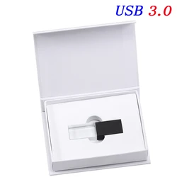 Wedding Photography Gift Box USB 3.0 Flash Drive Crystal Pen Drive  Memory Stick 64GB 32GB 16GB 8GB 4GB High Speed Pen Drives