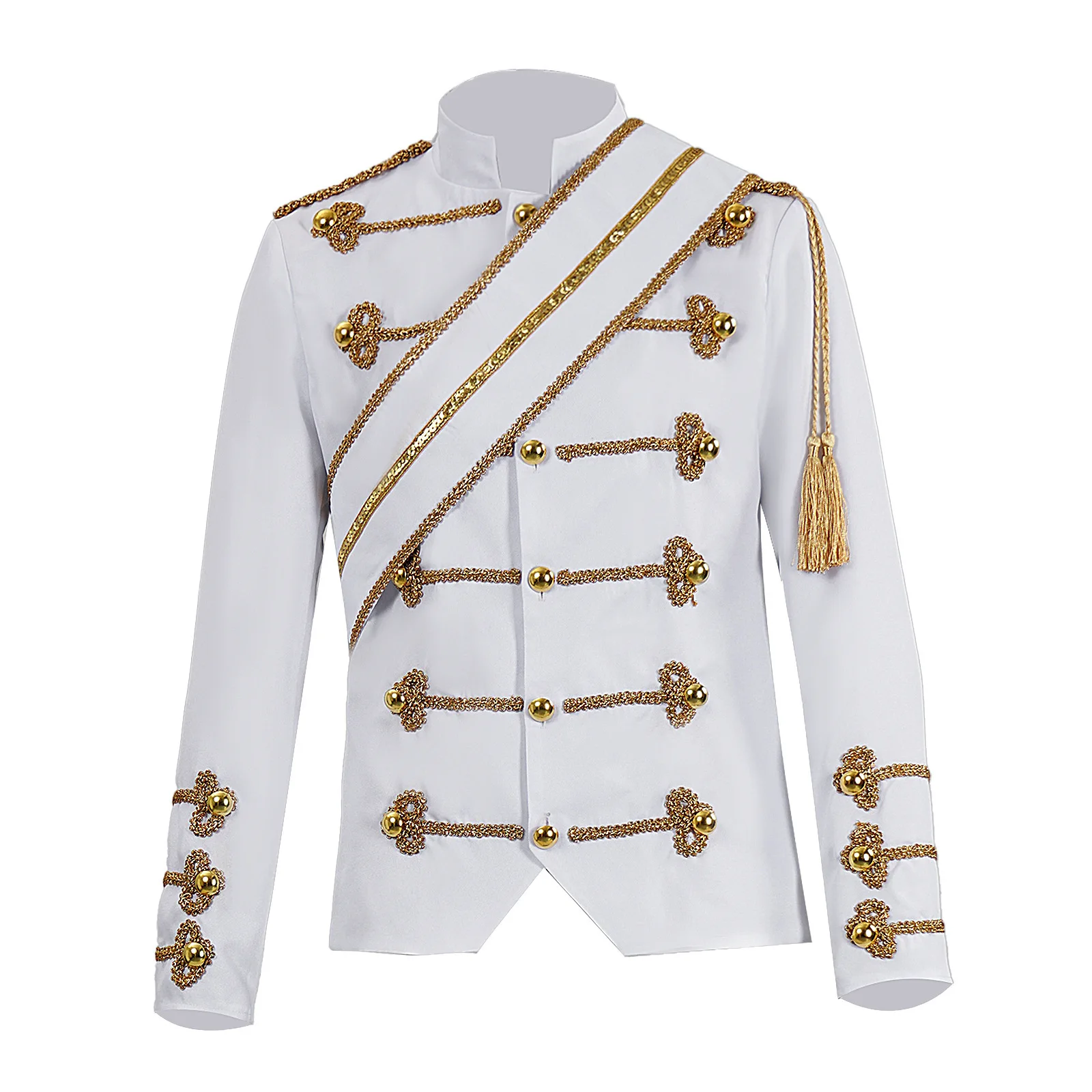 MichaelJacksonCosplay Motorcycle Sequin Leather Jacket Halloween Cross-border Bright Sparkling Stage Costume Women's Fashion