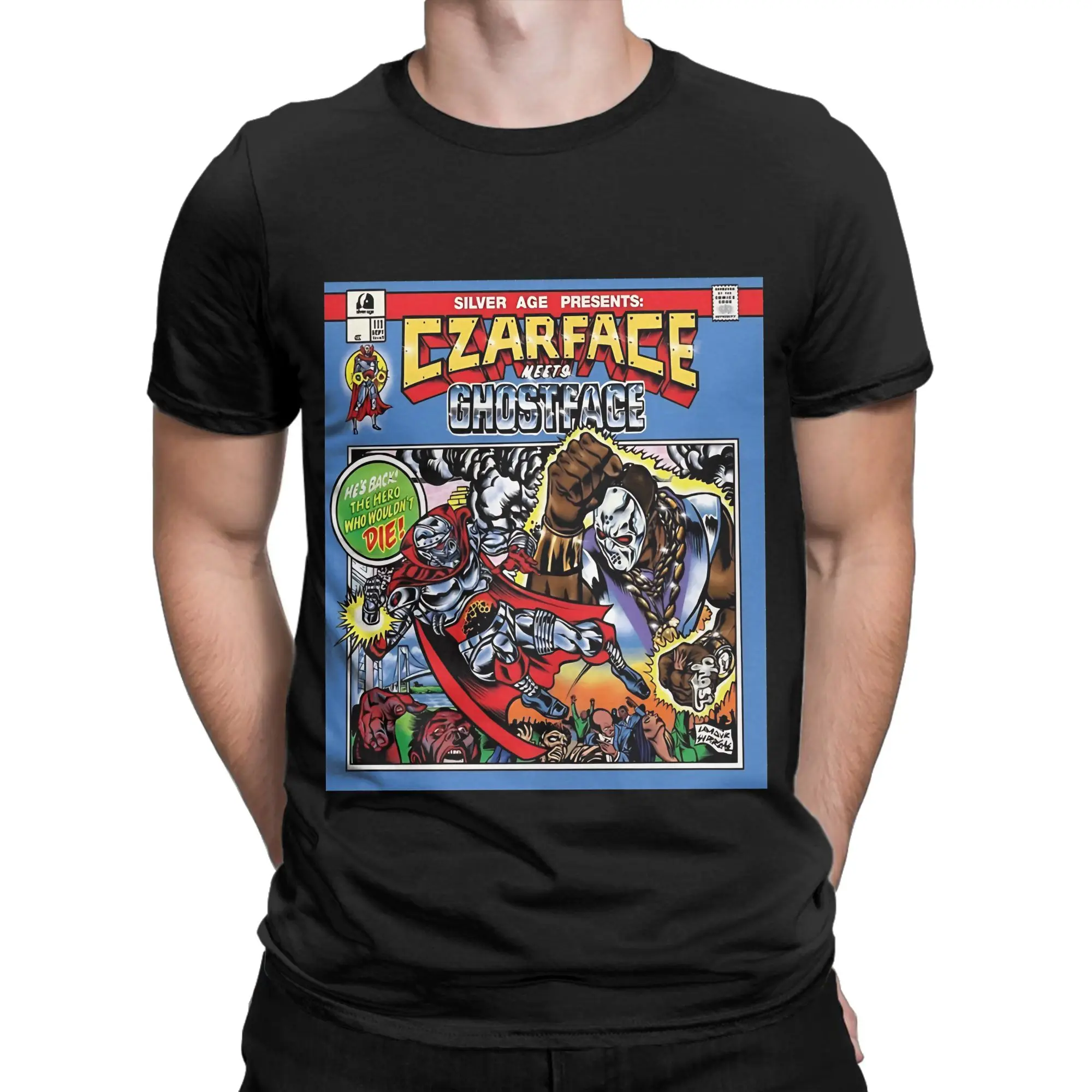 Retro Comic Character Classic Czarface Band Novelty 100% Cotton T-Shirt Tees Tops For Men