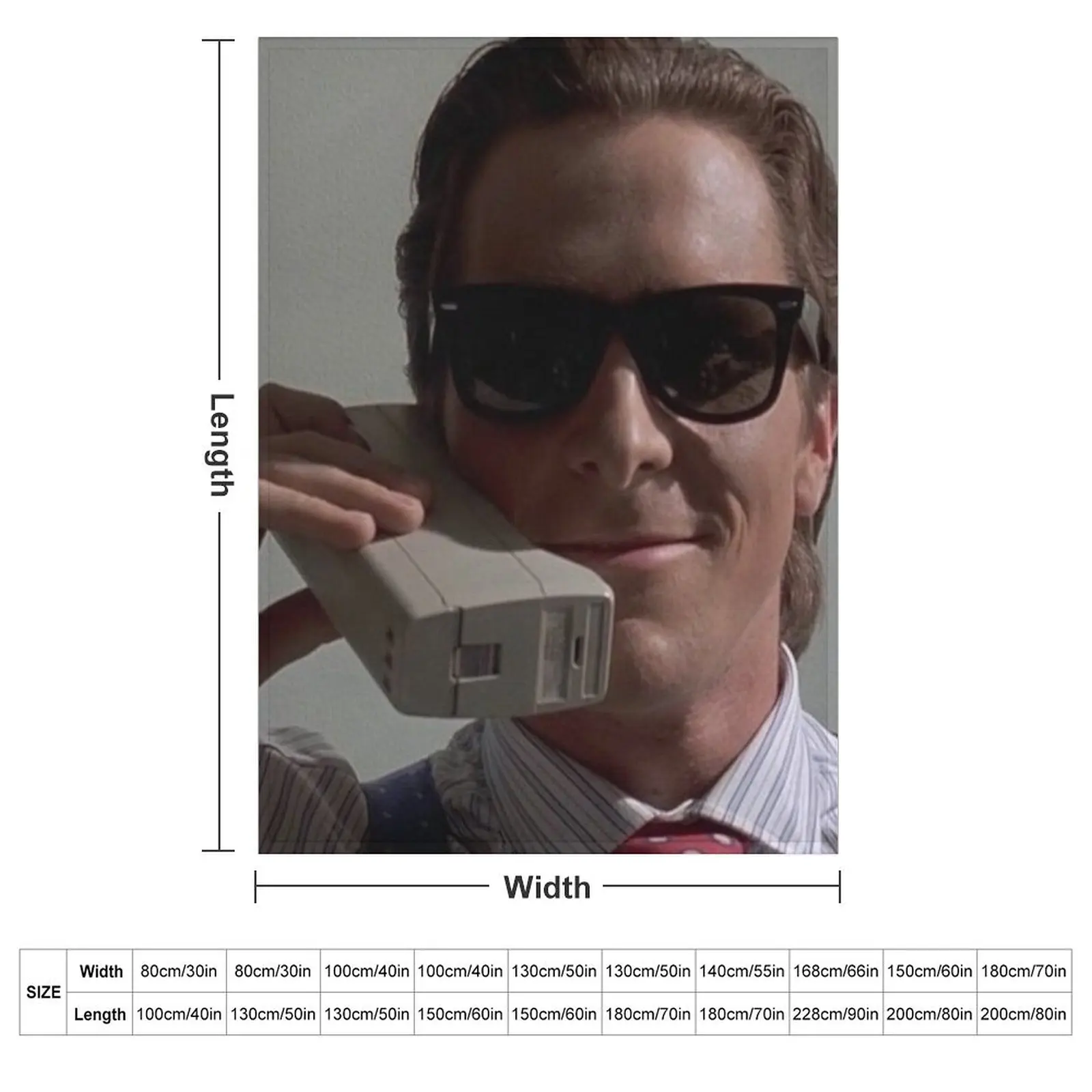 American Psycho Patrick Bateman T-Shirt Throw Blanket Quilt decorative Thermals For Travel Blankets