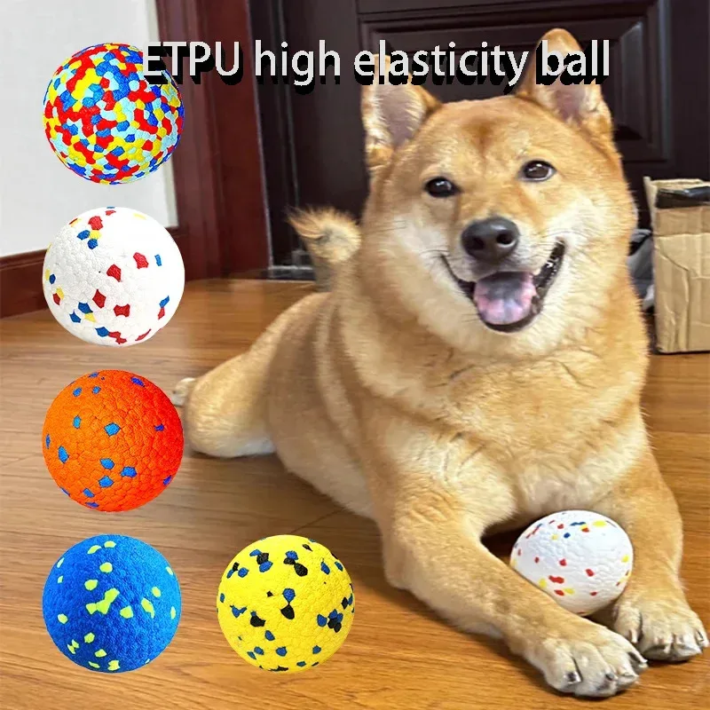 

High Elasticity E-TPU Dog Toy Ball 7.5cm Chew Resistant Solid Ball for Aggressive Chewers Interactive Fetch Training Outdoor Pet
