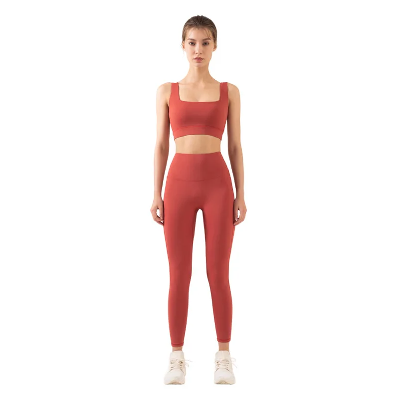 Athletics Clothing Gym Set  Workout Clothes Sport Leggings and Bra Set Yoga Outfits For Women Sportswear Running Suit 2 piece