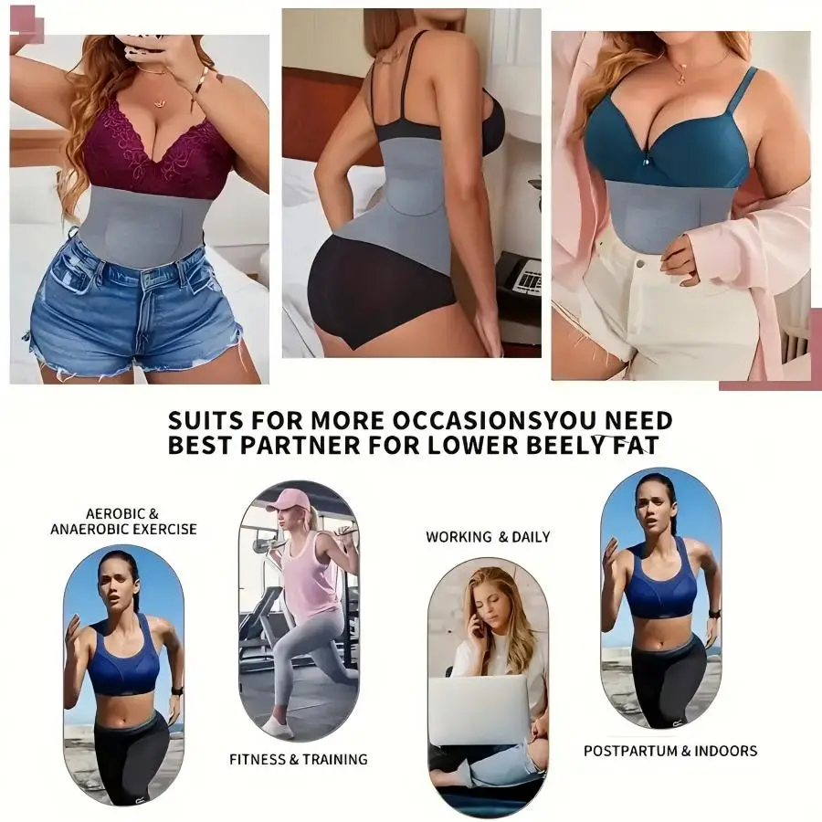 1 Stück Damen-Taillengürtel aus DEvelvet-Stoff mit zwei Taschen, atmungsaktiver Stützgürtel, hält Ihren Bauch warm und schützt Ihren Bauch – Detail 9