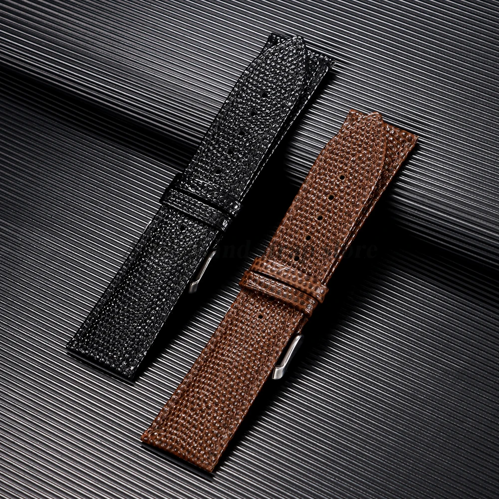 14mm 15mm 16mm 18mm 19mm 20mm 21mm 22mm Lizard Pattern Leather Watch Band For Seiko For Omega Cowhide Watch Strap Men Bracelets