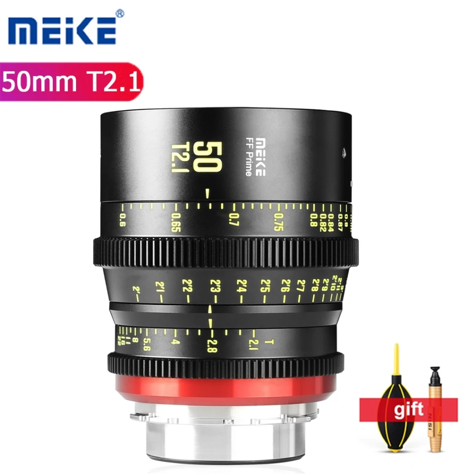 

Meike Prime 50mm T2.1 Cine Lens for Full Frame Cinema Camera For Canon C700 C500II Sony VENICE Sony FX3 FX6 FX9 Z Cam