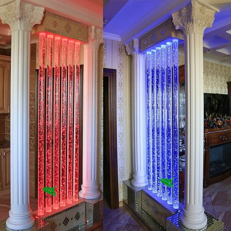 

customized.indoor modern restaurant festival light decoration led bubble tube lamp waterfall wall