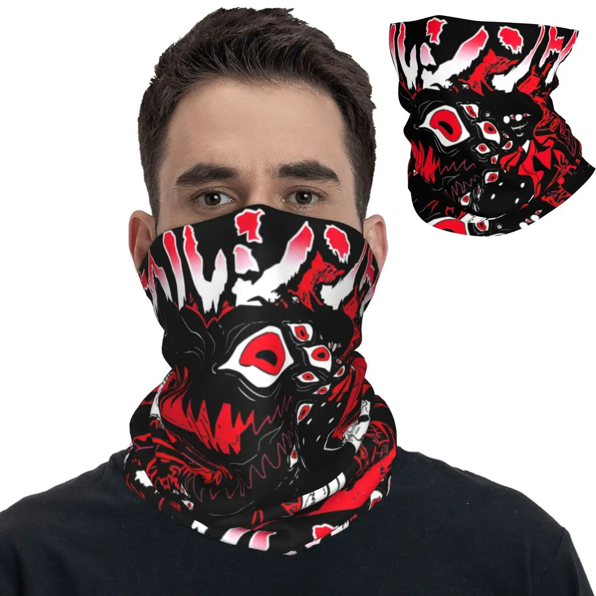 Hellsing Alucard Bandana Neck Cover Printed Anime Vampire Face Scarf Warm Cycling Scarf Fishing for Men Women Adult Winter