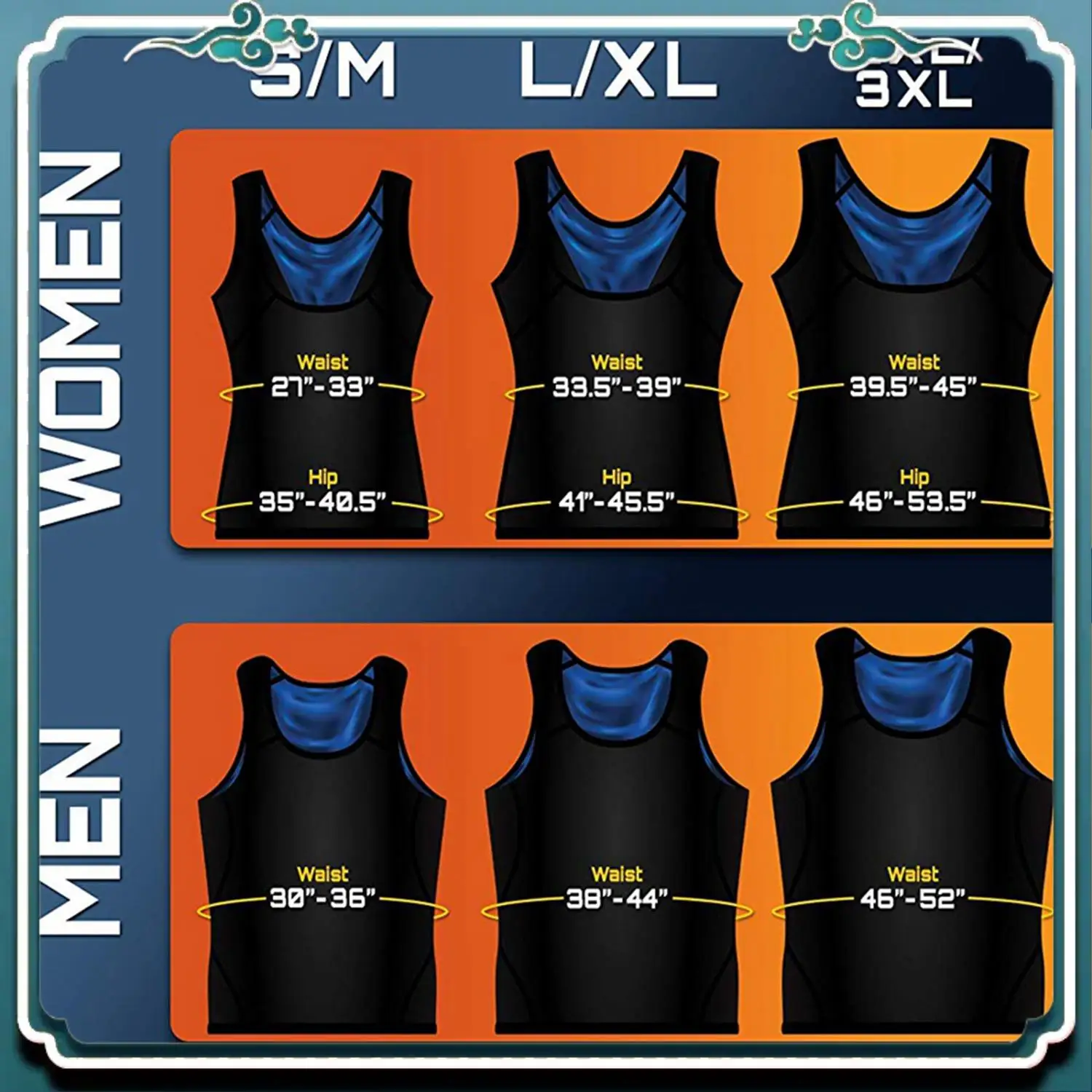 

Reliable 2 Pcs Sauna Vest Premium Workout Tank Top Polymer For Slimming Weight Loss Fitness Female L/XL & Men's XXL/XXXL
