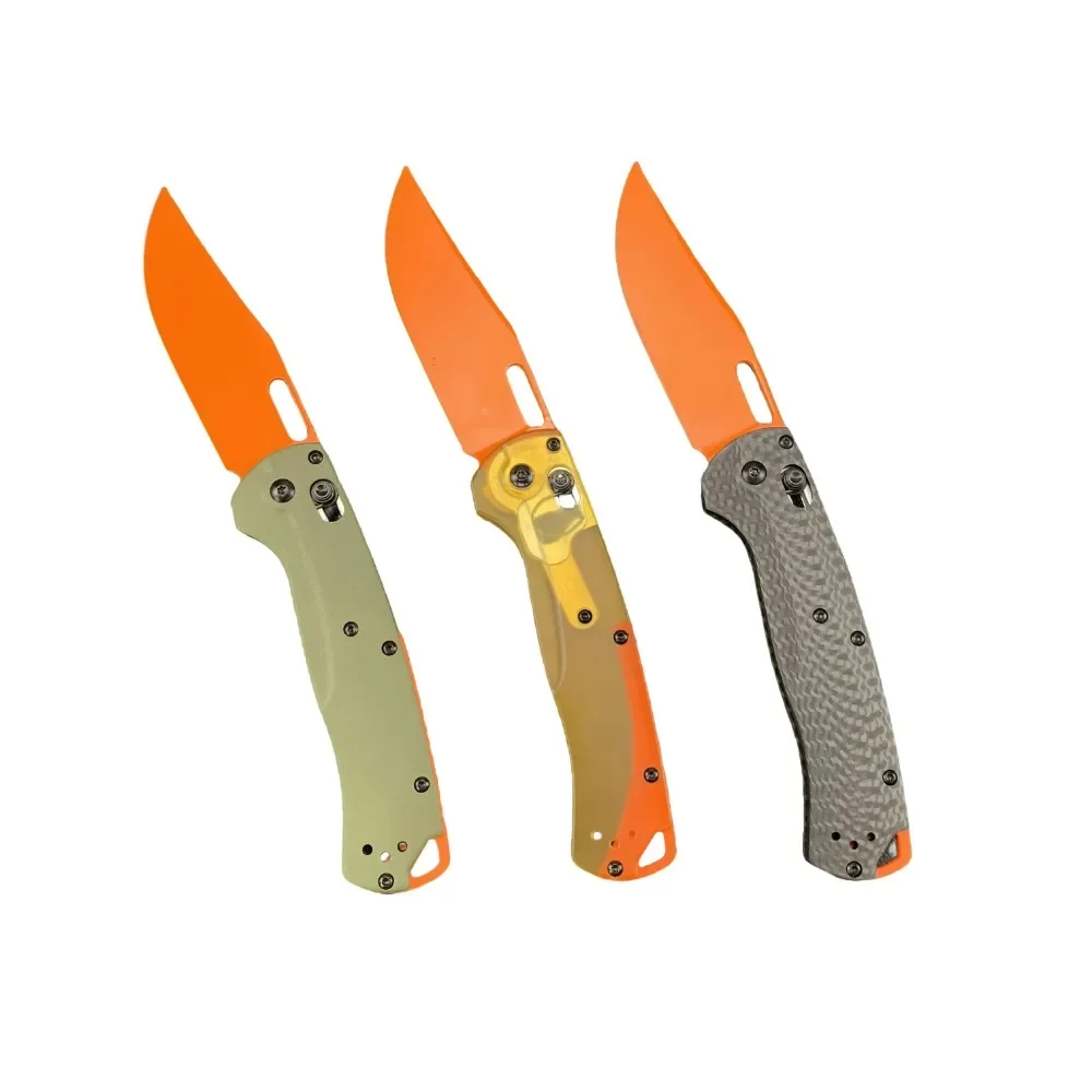 Folding Pocket Knife Green G10 Handle 8cr18mov Premium Stainless Steel Portable Jungle Survival Knife for Camping