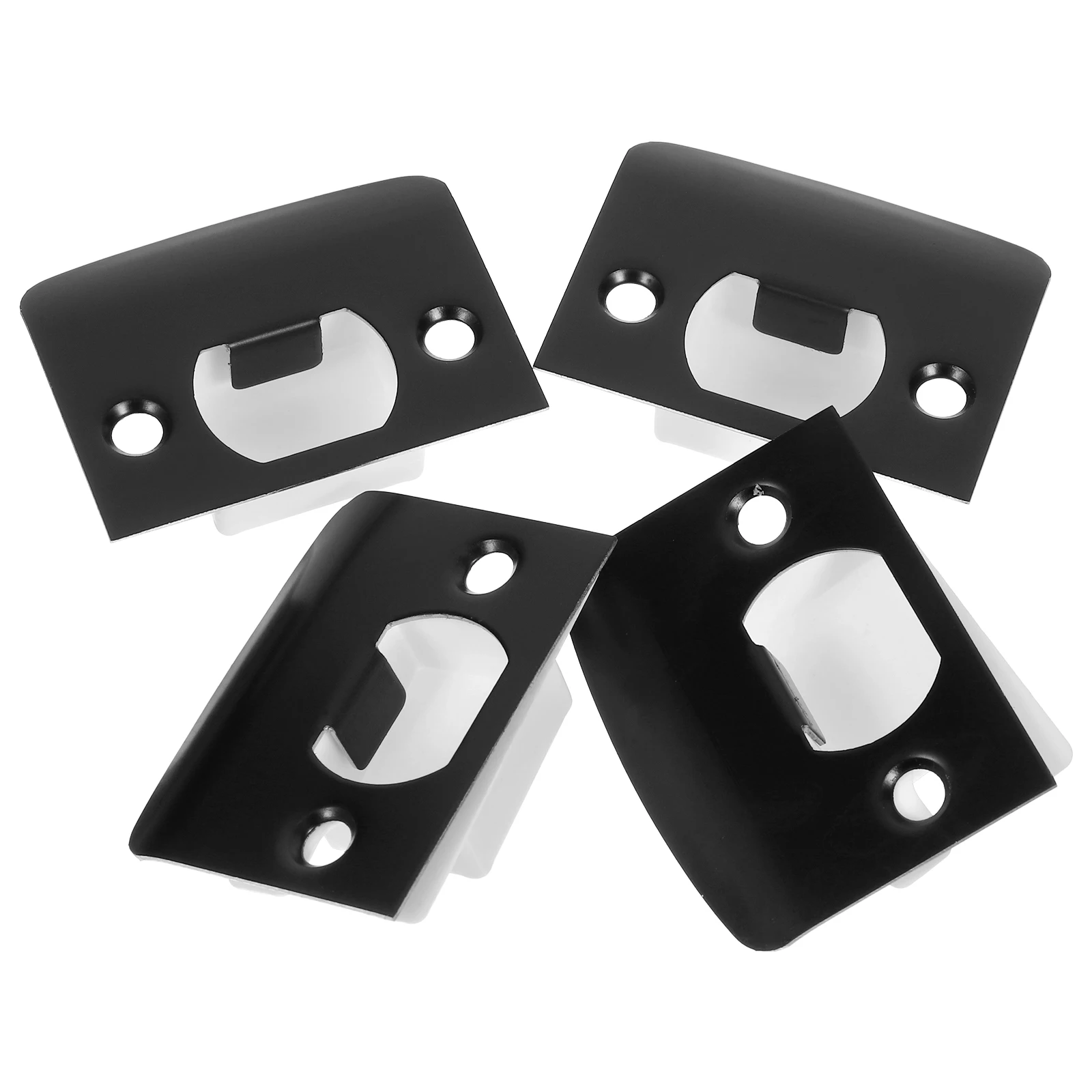 

4 set Metal Strike Reinforcement Kit Durable Deadbolt Installation Door Latch Plate Hole Filler Front Door Plate Exterior