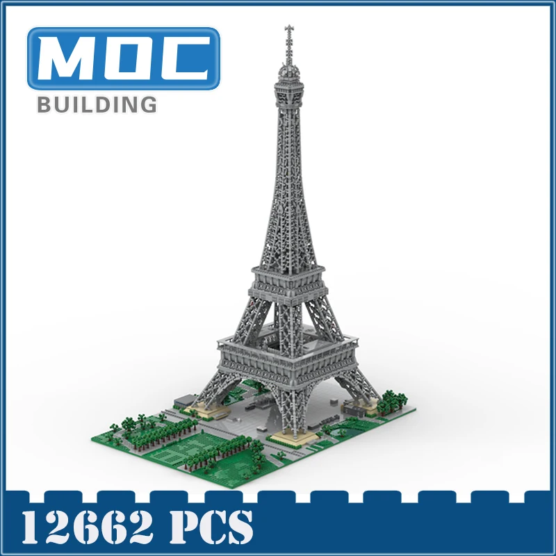 เมืองที่มีชื่อเสียง Street สถาปัตยกรรม EIFFEL Tower Moc Building Blocks ชุดคอลเลกชัน Modular เทคโนโลยีอิฐของเล่น Xmas ของขวัญ