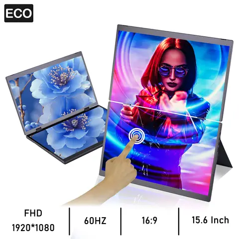 Moniteur Portable 15.6 pouces, double écran 1080P IPS, deuxième écran externe pour Mac, ordinateur Portable, Switch2, Xbox PS4/5, Xbox, expédié des états-unis
