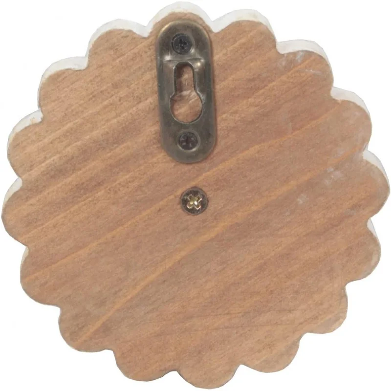 ローブハンガー S/2 ディストレスウッドフラワーコートフック 壁掛け用 シングル小型ヴィンテージ装飾ハンガー キー、バッグ、タオル用