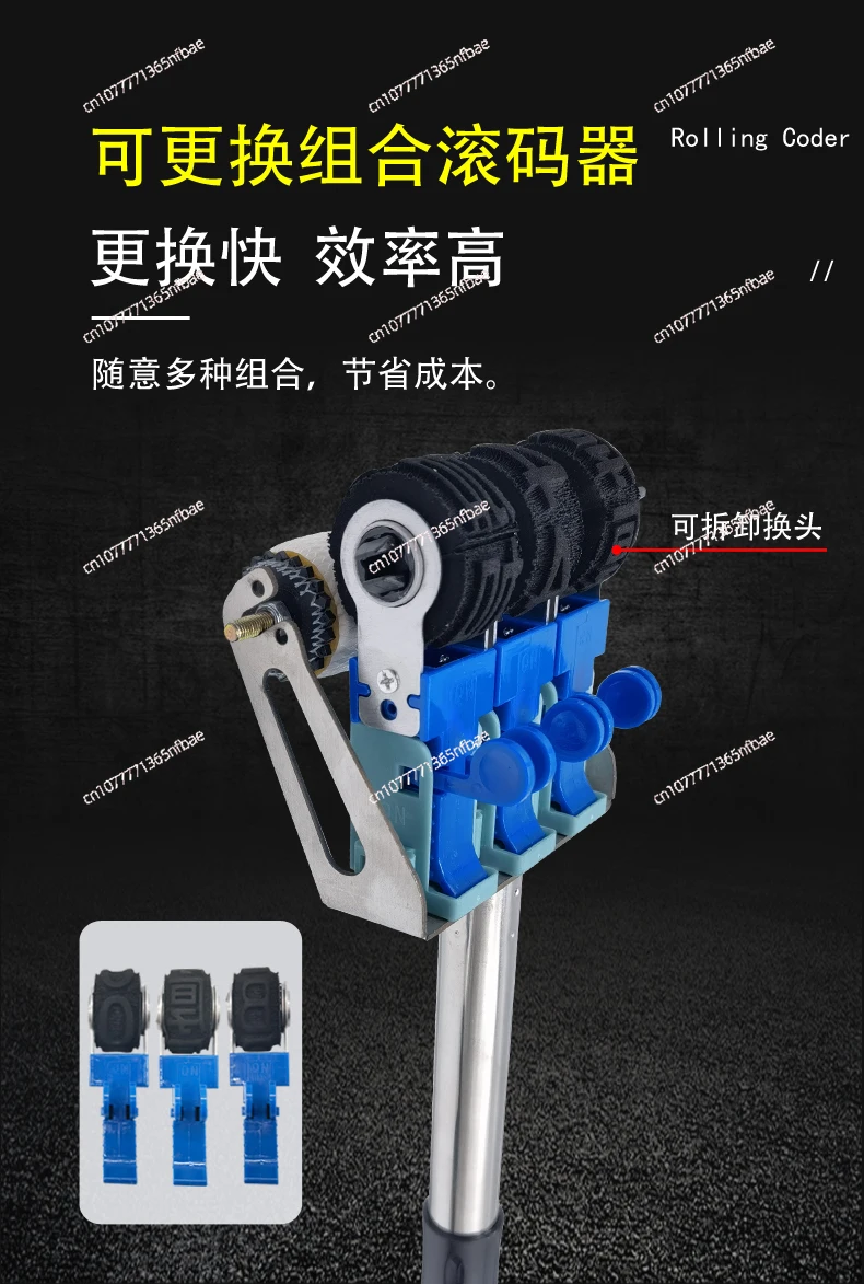 

Custom Combination Roller Coder - Replaceable Number, Letter & Chinese Character Stamp for Cartons