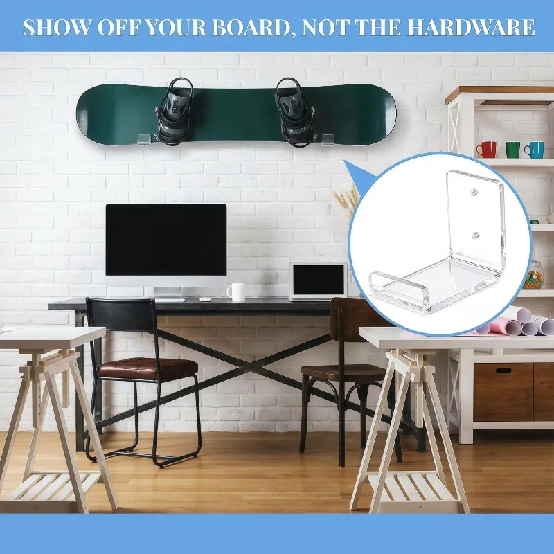 【STOCK】Floating Indoor Skateboard Display Rack Wall Stand Fixed Mount Storage Bracket Skateboard Mounting System