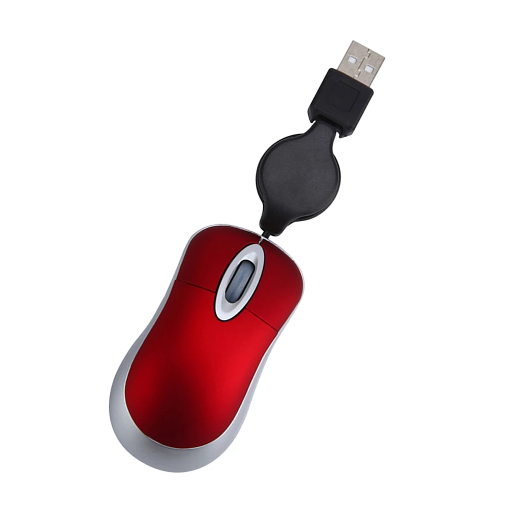 

USB Mouse Mini Wired 3D Scroll 1600DPI Optical Ergonomic Compact Plug Play for Laptop Desktop Home Office Rechargeable