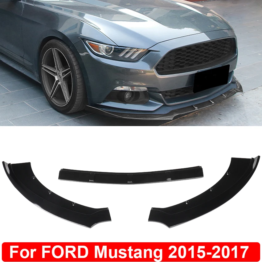 

Front Bumper Lip For Ford Mustang 2015 2016 2017 Spoiler Spoiler Splitter Diffuser Protector Cover Body Kit Car Tuning Styling