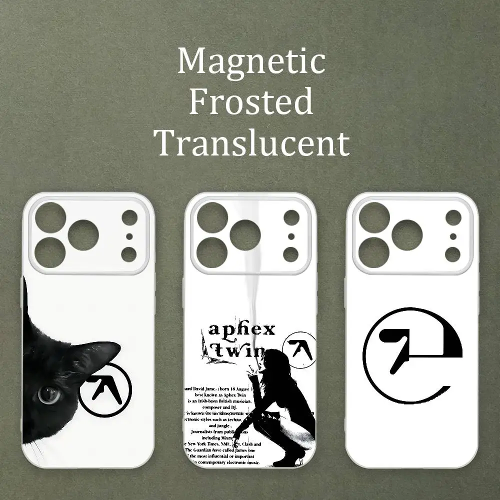 

A-Aphex T-Twin Matte Frosted Semi-transparent Magnetic TPU Case For iPhone 17 11 13 14 15 16 12 Pro Max