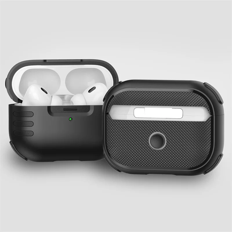 AirPods Pro 2 2022用ケース,鎧保護付き,滑り止め,Appleイヤホン用アクセサリー