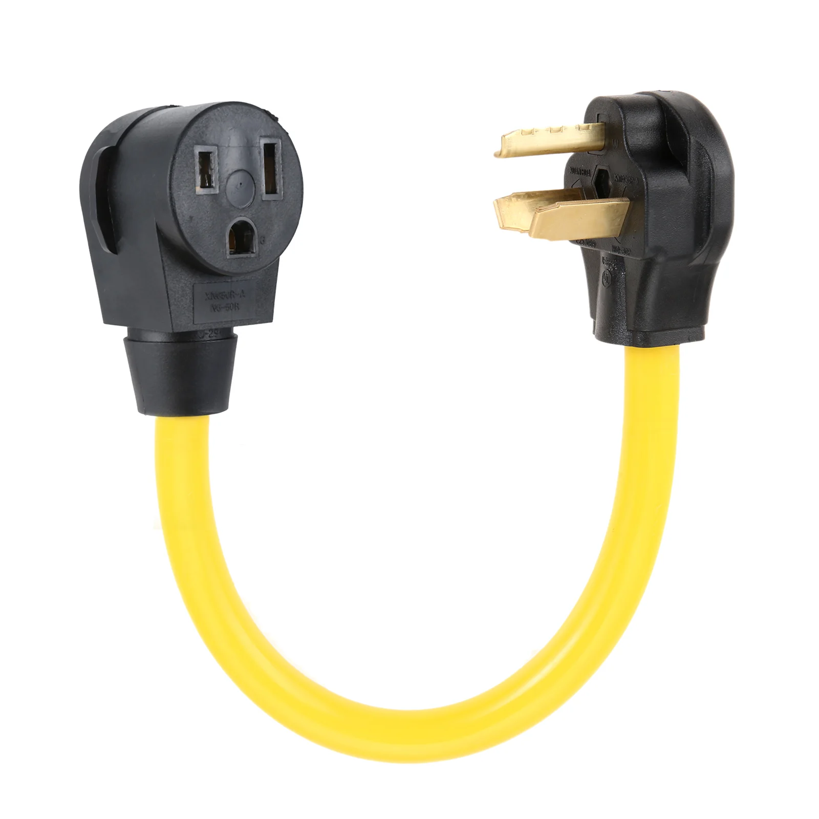 NEMA 10-30P to 6-50R Welder Adapter Cord 1.5FT 30 Amp Dryer Male Plug to 50 Amp Welder Socket Adapter Copper Cable 250V 10AWG