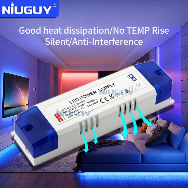 Nguồn Điện 12V Adapter 110V 220V Ra 12V Chiếu Sáng Biến Áp 12W 36W 60W 100W DC24 V Nguồn LED Driver Cho Dải Đèn LED Ánh Sáng