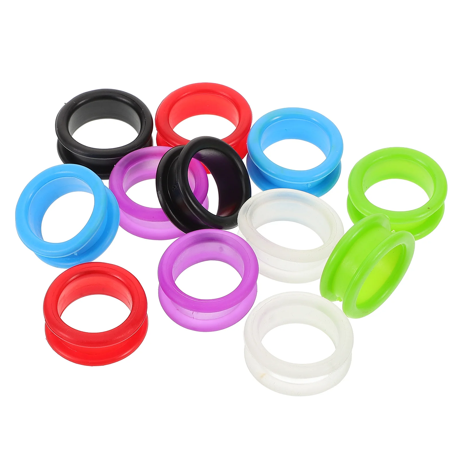 

12Pcs Silicone Scissor Finger Rings Soft Durable Grips Comfortable Protective Covers Grooming Hairdressing Shears