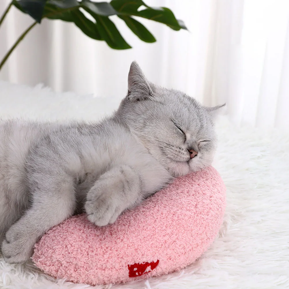 

U Shaped Kitten Plaything Cat Pillows Neck Stuffed Sleeping Cushion For Cats Comfortable Soft Pet Rest Head Cushion