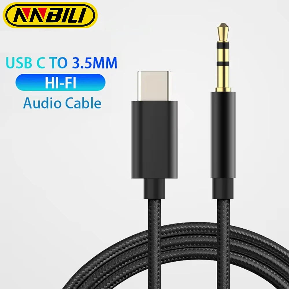 Usb Type C To 3.5mm Aux Audio Cable Headset Speaker Headphone Jack Adapter Car Aux for Samsung S20 Plus Note 20 S21 Ultra Tab S7