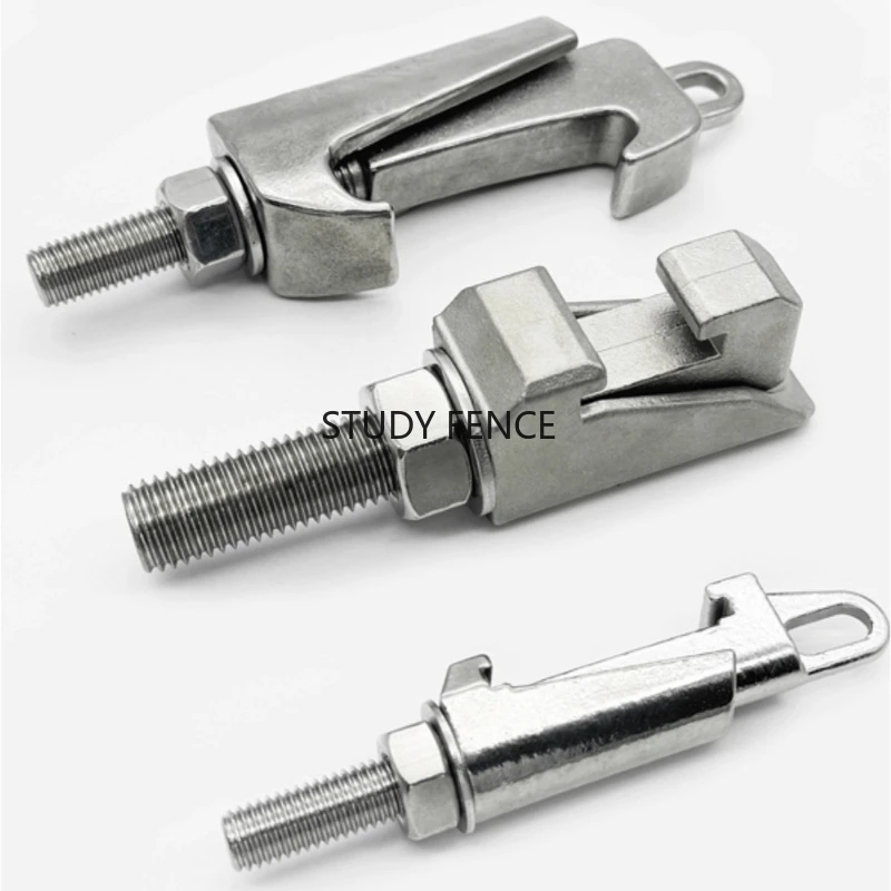 

1pc 304 Stainless Steel C-type Caliper, Screw Clamp Hook Head, Stainless Steel Fixing Bolt, M8/M10/M12/M14 Thread Calipers