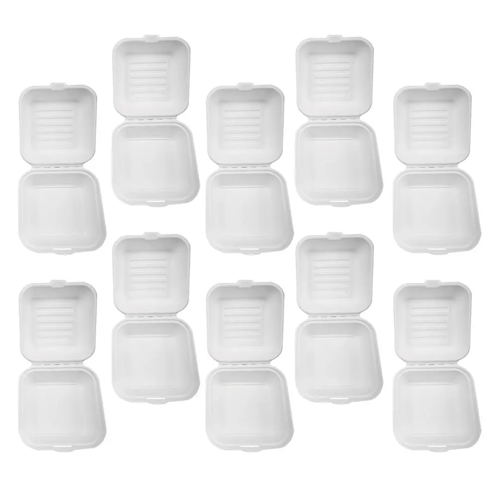 

20pcs Paper Pulp Food Containers Disposable Takeout Boxes For Restaurant Hotel Bbq Salad Fried Snacks Storage Multi-Function To